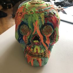 Black light Paint Skull