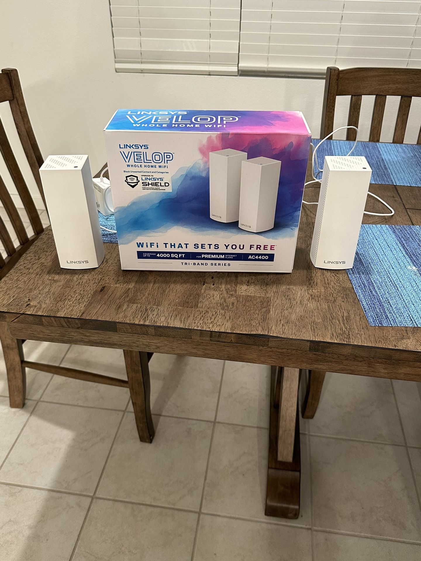 Linksys Velop AC4400 2PK W/ 2 Additional nodes
