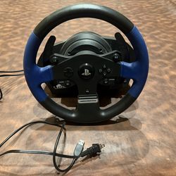 Thrustmaster T-150 Racing Wheel for PS3/PS4 with Richmotech hard mount adapter
