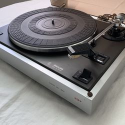 Vintage Philips 437 Record Turntable 
