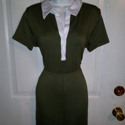 New XL Green Flared Romper