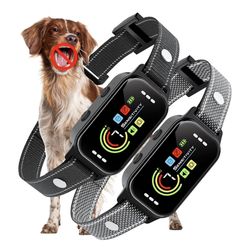 Dog Bark Collar 2 Pack, Bark Collar for Large Medium Small Dogs 8-120lbs