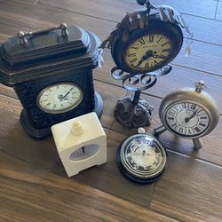 Vintage Clocks And Barometer Bundle