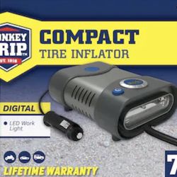NEW - Tire Inflator & Gauge Kit - Monkey Grip Digital Low-Pressure 
