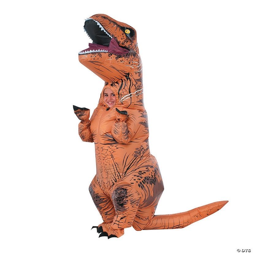 2 - Kids Inflatable Jurassic World™ T-Rex Costume