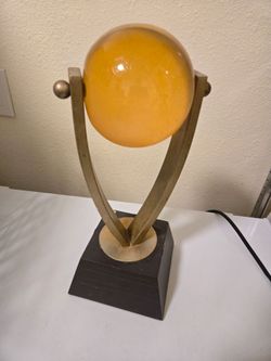Vintage 70's van teal Lucie orb sculpture