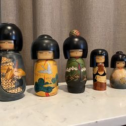 Japanese Kokeshi Doll Collection