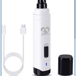 Casfuy - Lima de uñas para perro. Recortador de uñas de mascota profesional de 2 velocidades, eléctrico, recargable, sin dolor, cuidado y suavizado de