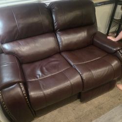 Ashley Furniture Leather Dual Reclining Loveseat