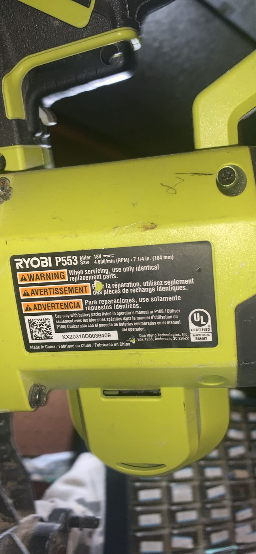 Ryobi Chop Saw