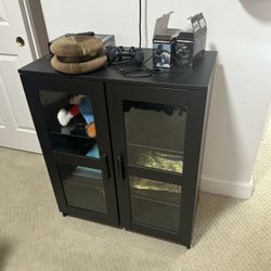 Black Cabinet With Windows 