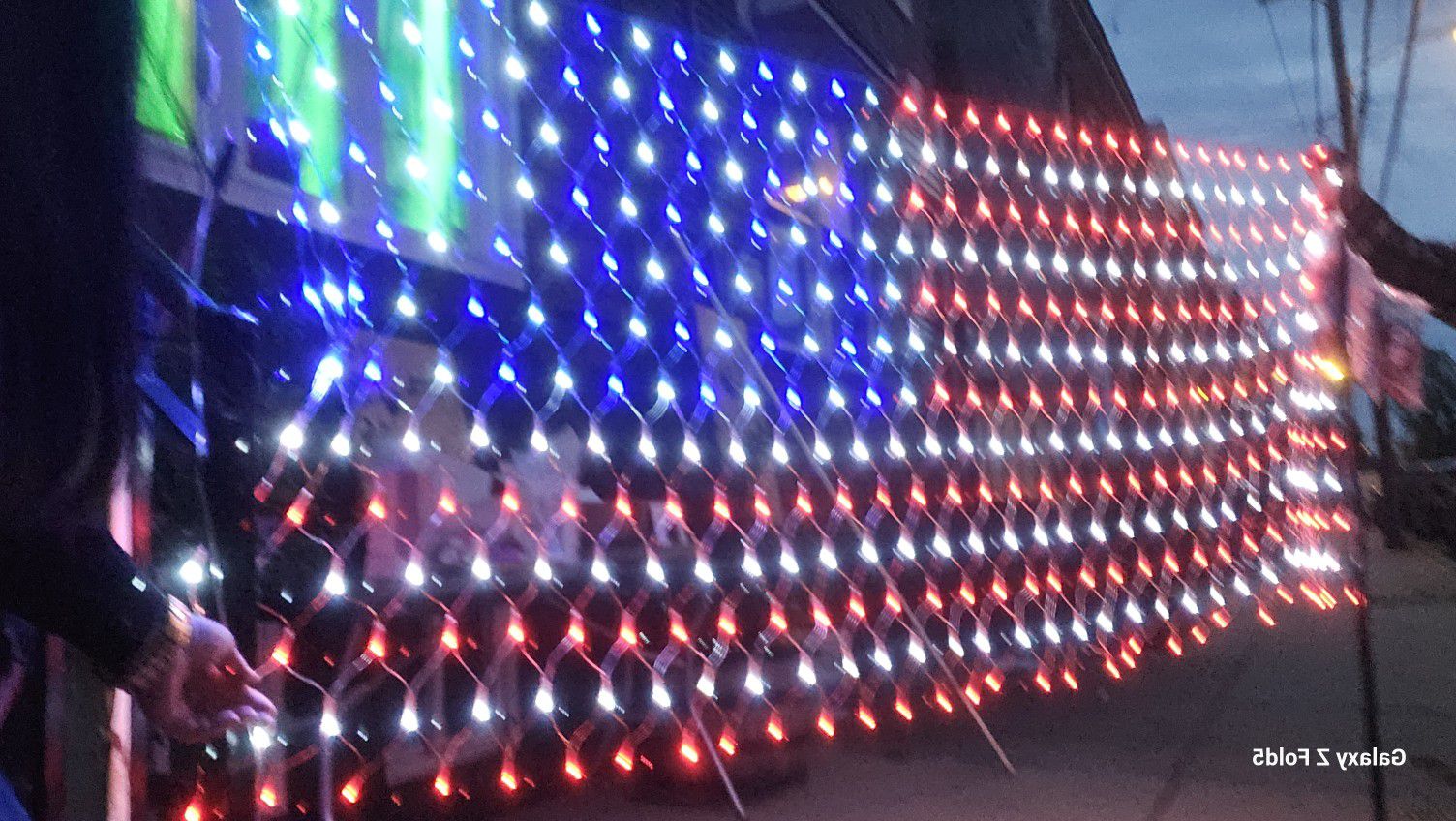 AMERICAN FLAG LIGHTS HUGE 3.28 ft × 6.5 ft- LED SUPER BRIGHT LIGHTS