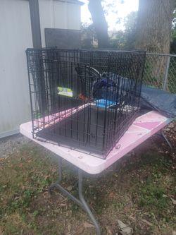 Metal Dog Kennel With 2 doors for a medium size dog