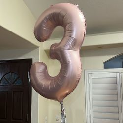 Number 3  and number 5 Latex Balloon With Strings 