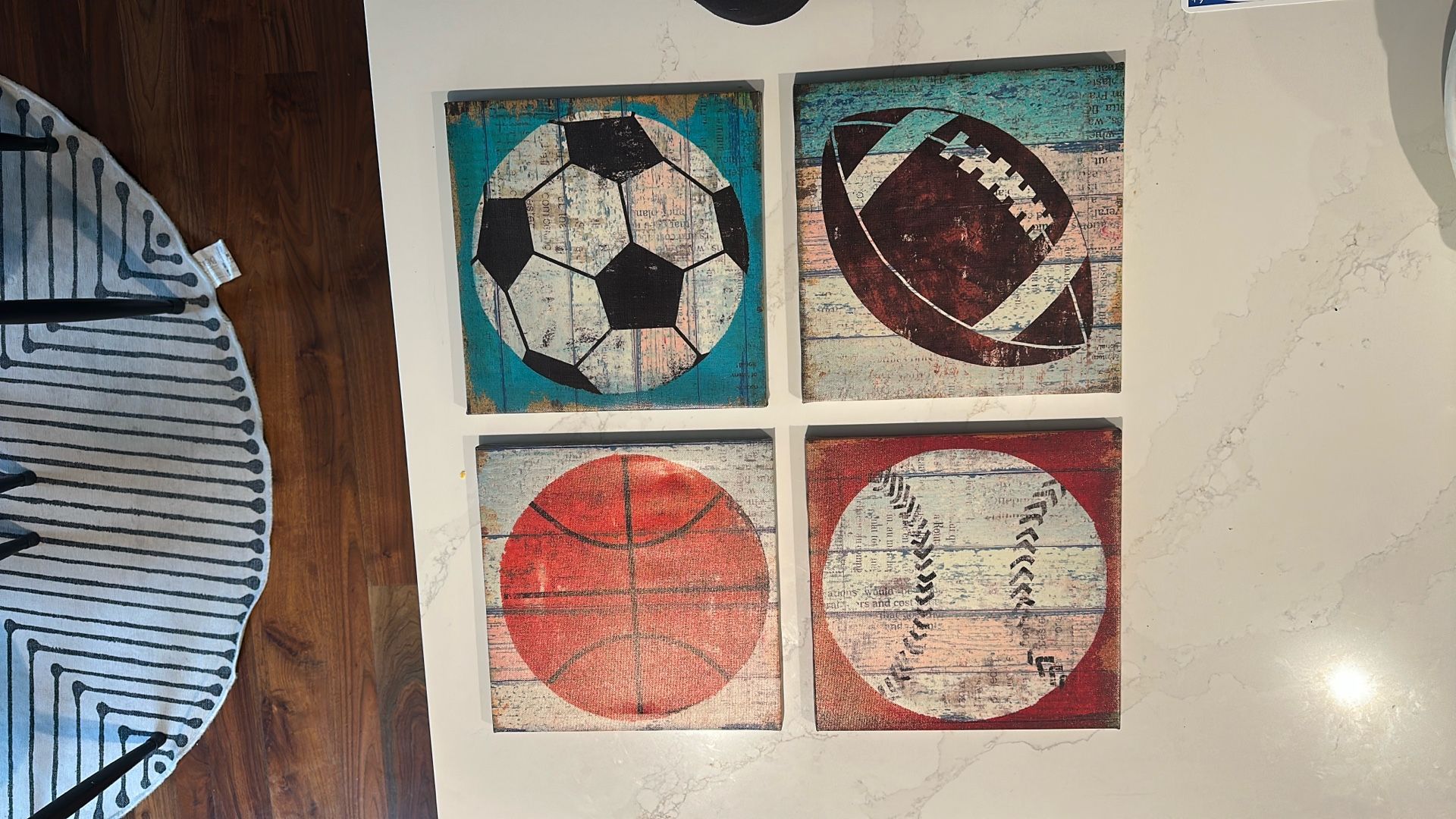 4 12x12 Canvas Sports