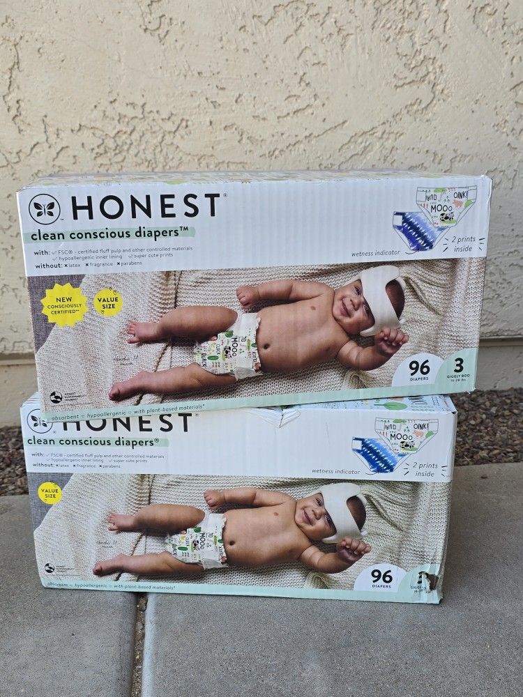 Honest Diapers Size 3 NEW