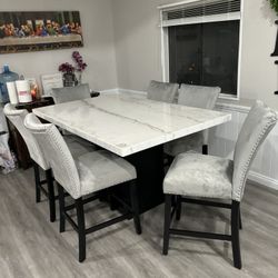 Marble Top Dining Table Set