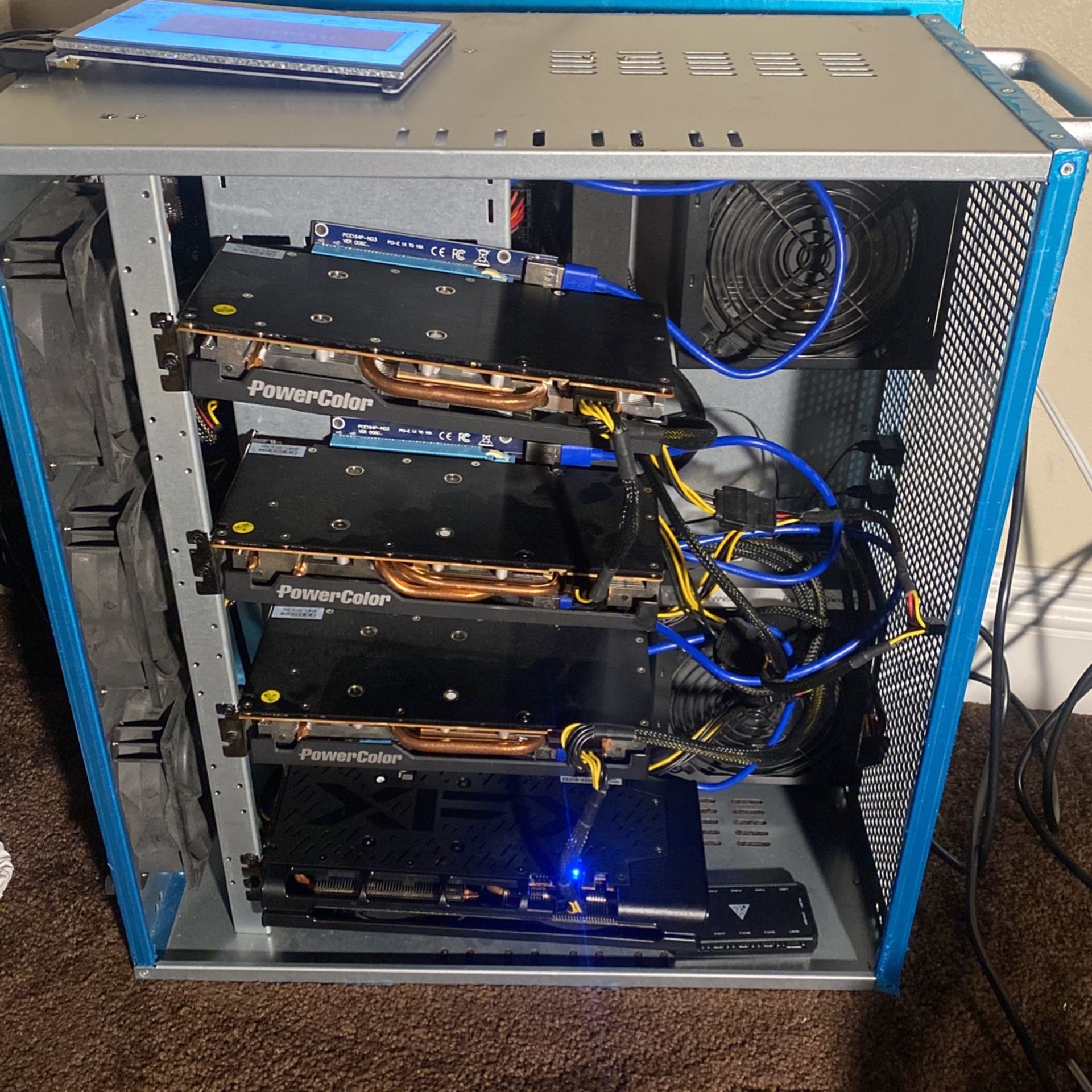 4) 5600xt GPU Crypto Mining Rig!