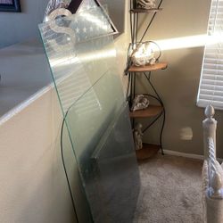 Glass Table / 1/4 Tight  Size 34.5 Wide X  58.5 Long