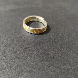 Sterling Silver Good Luck Adjustable Ring
