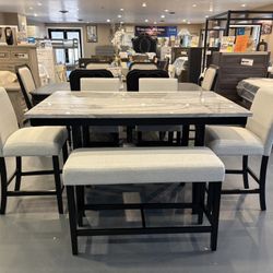 New 6pc Counter Height Dining Set