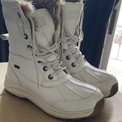 UGG ADIRONDACK III TIPPED WOMEN BOOTS LEATHER WHITE US size 6 