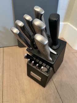 Cuisinart Stainless Steel Hollow Handle 15-Piece Knife Block Set with Acacia