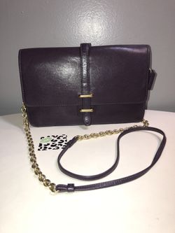 Coach purple leather crossbody bag