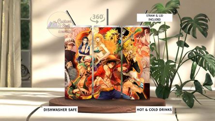 One Piece Characters 20 Oz Stainless Steel Tumbler (READ DESCRIPTION)