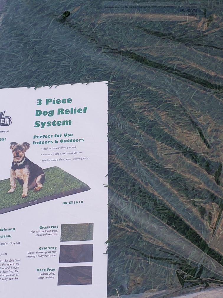 Grass like puppy pee pad system