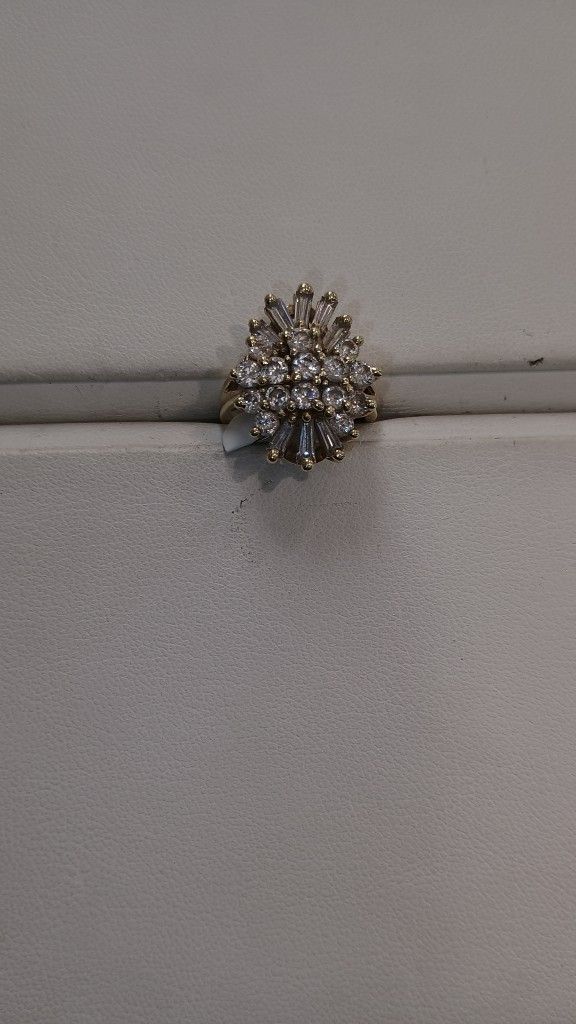 Diamond Cluster Ring