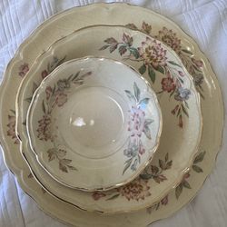 21-PIECE ANTIQUE SET EDWIN H. KNOWLES CHINA