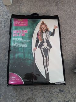 Halloween costume. Rhinestone Skeleton – size 12–14 years. Worn only once.