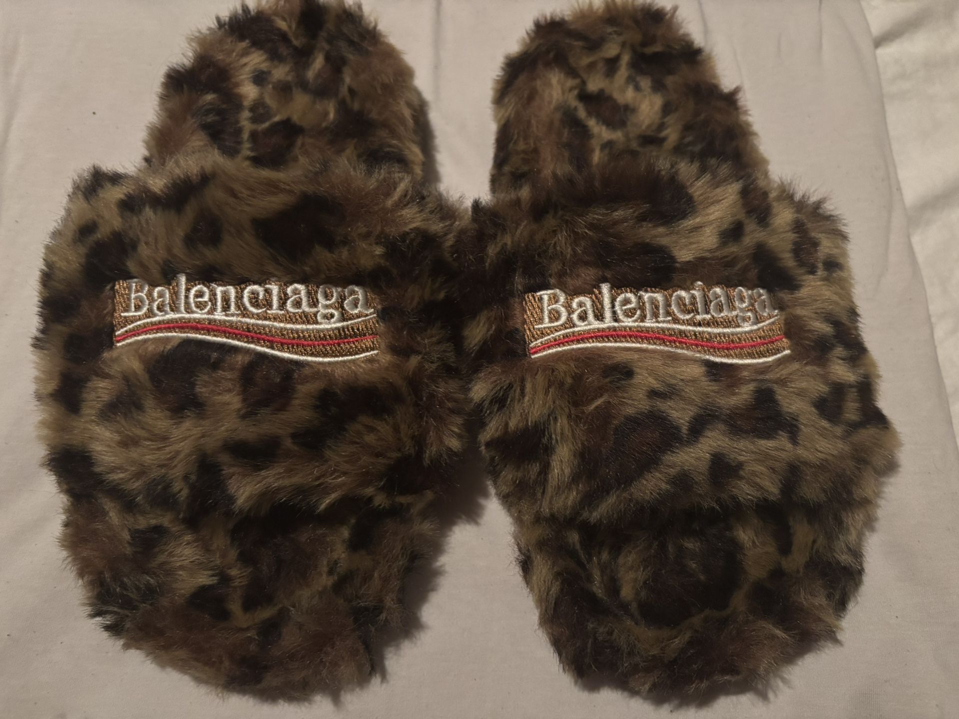 Balenciaga Cheetah Print Slides