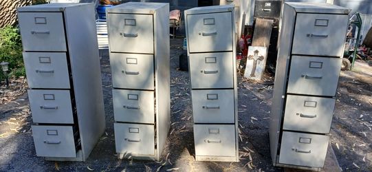 Four drawer vertical file cabinets