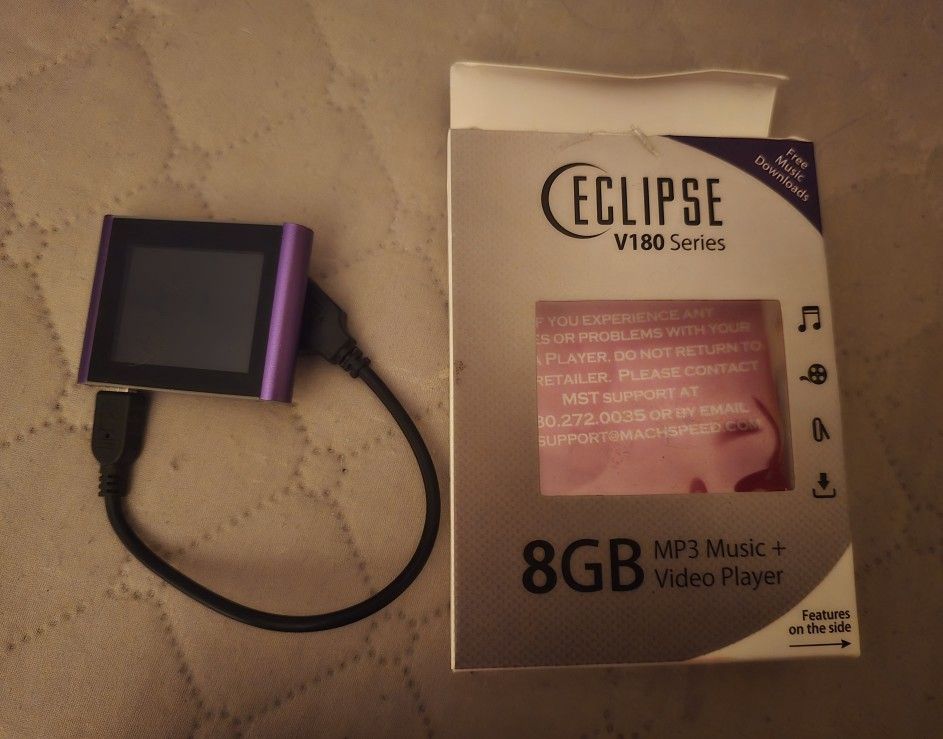 Eclipse V180 Series 8gb MP3 Music And Video Player Used