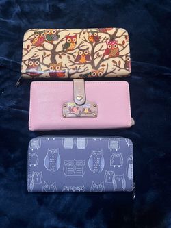 3 owl wallets bundle