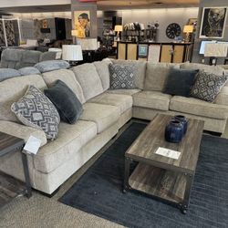 Bovarian Stone Beige L Shaped Sectional Sofa /P