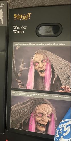 5.9 FT Talking Willow Witch Animatronic | Brand New Interactive Life-Size Halloween Prop | 2026 Spirit Halloween