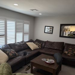Italian leather sectional sofa