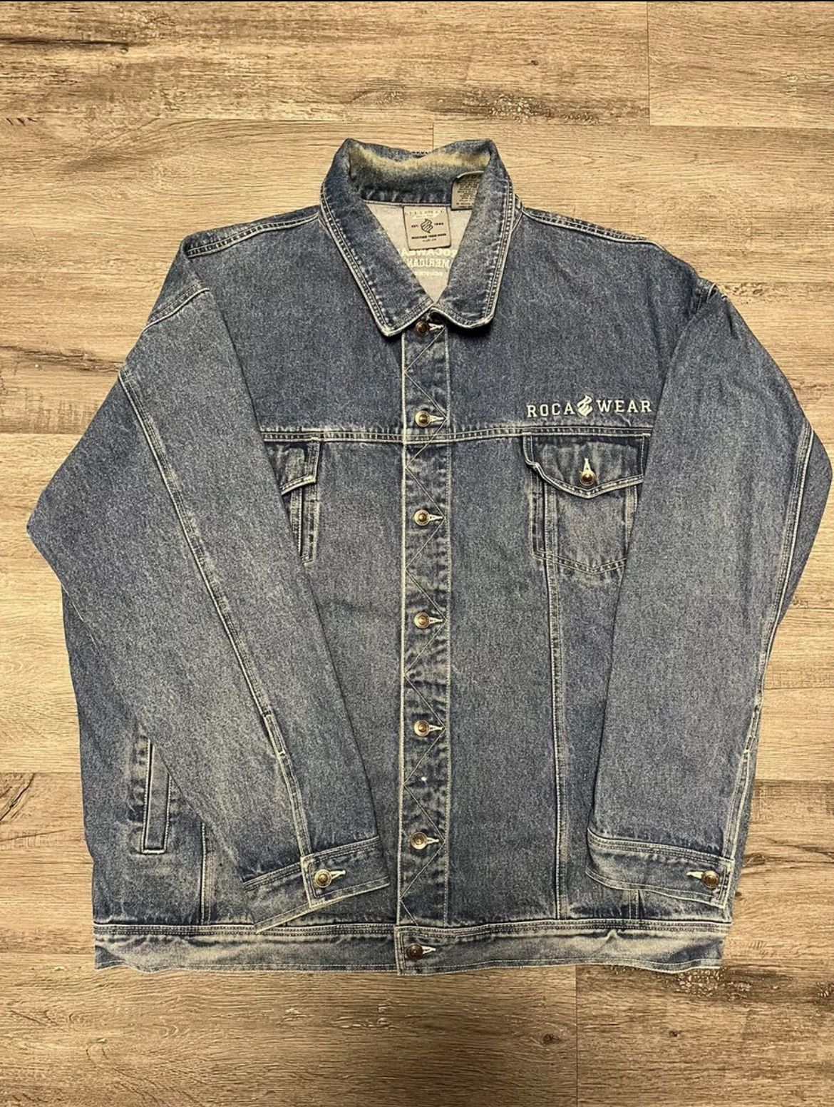 Vintage RocaWear Denim Jacket Mens 2XL Y2k South Pole Big And Tall
