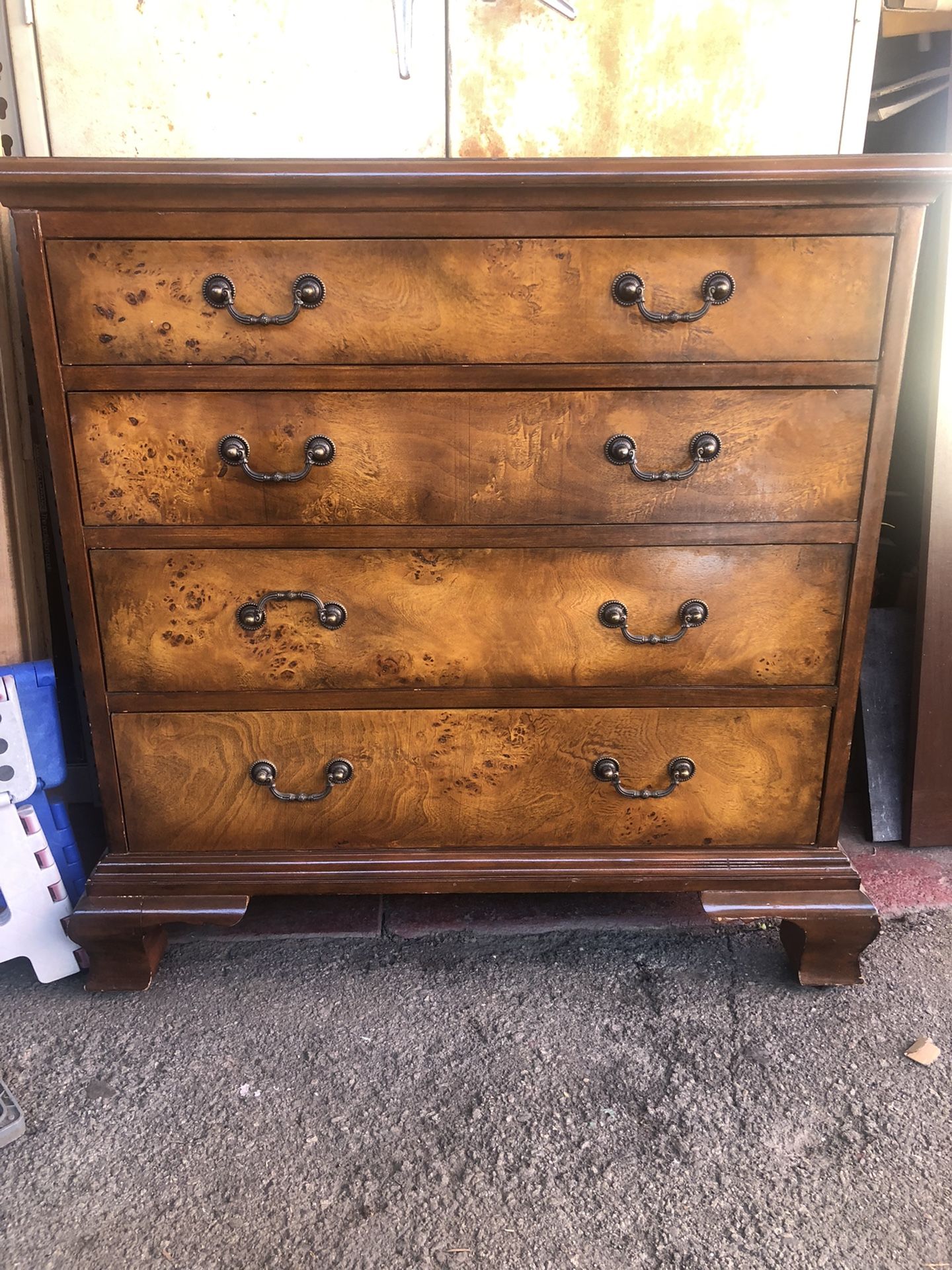 Burlwood Dresser