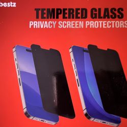 2 Tempered Glass Privacy Screen Protectors