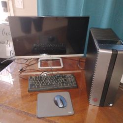 HP Gaming Tower, HP Monitor 26" , Keyboard And Wireless Mouse 