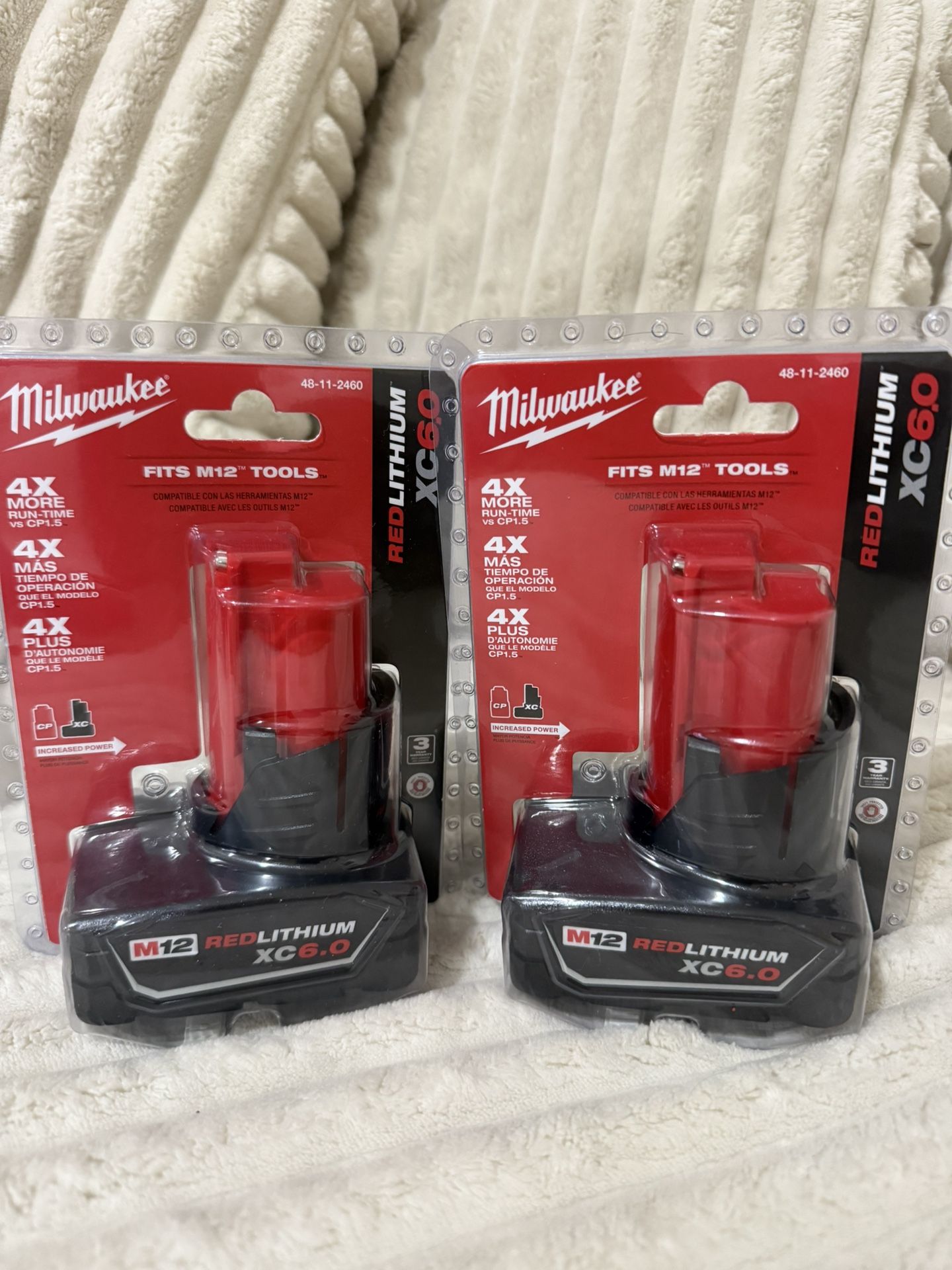 Milwaukee m12.. Batteries.. 6-0…. I Have Two Left. $100 EACH One..