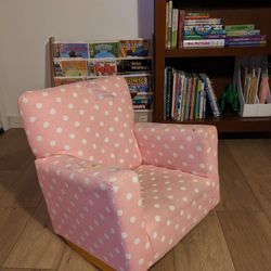 Free Kids Pink Polka Dot Rocking Chair
