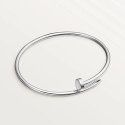 Cartier Nail 18K JUSTE UN CLOU BRACELET White Gold Size 17 PRICE FIRM