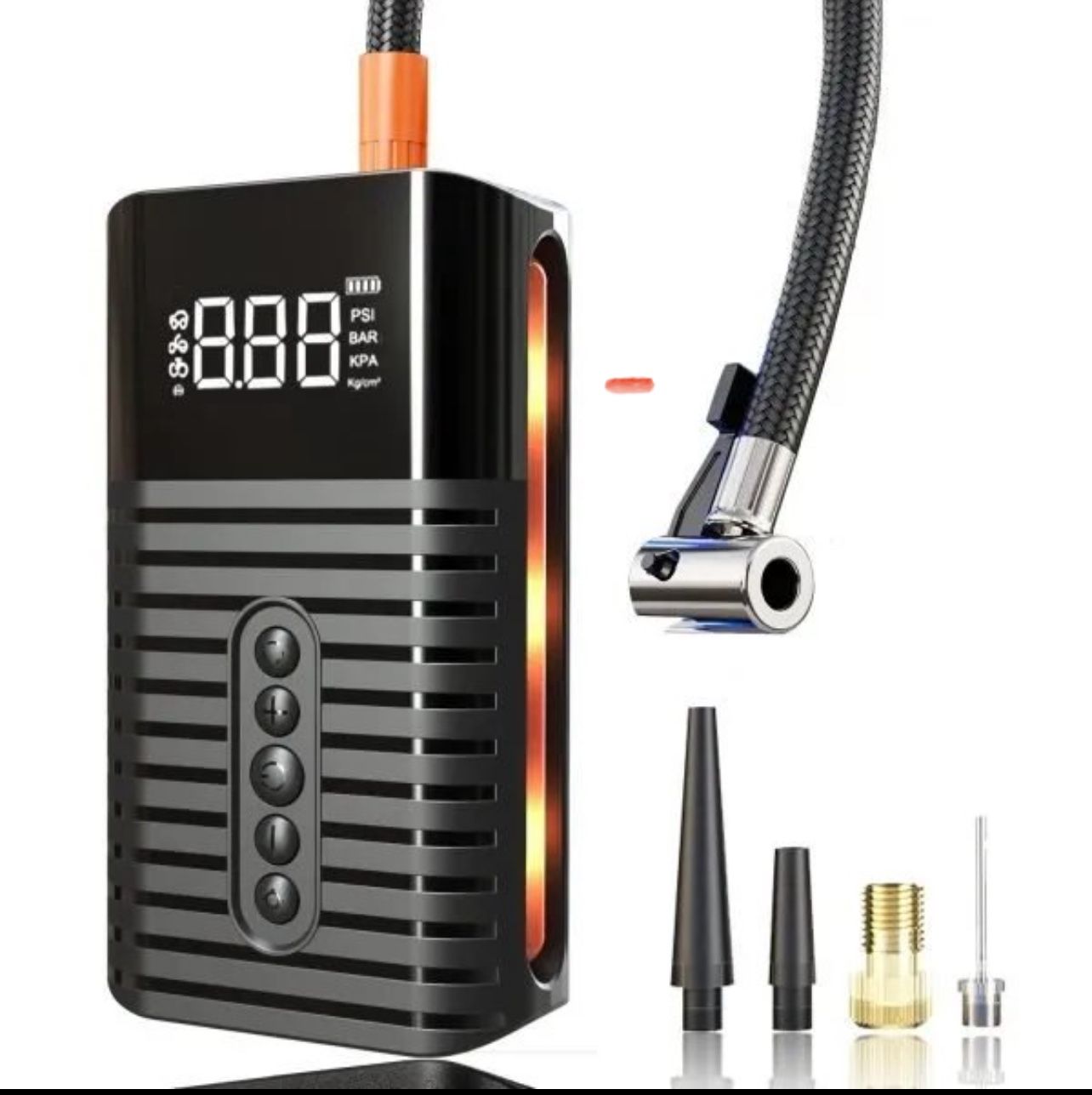 2 In 1 With 6000Mah Battery LED Tire Inflator Portable Air Compressor