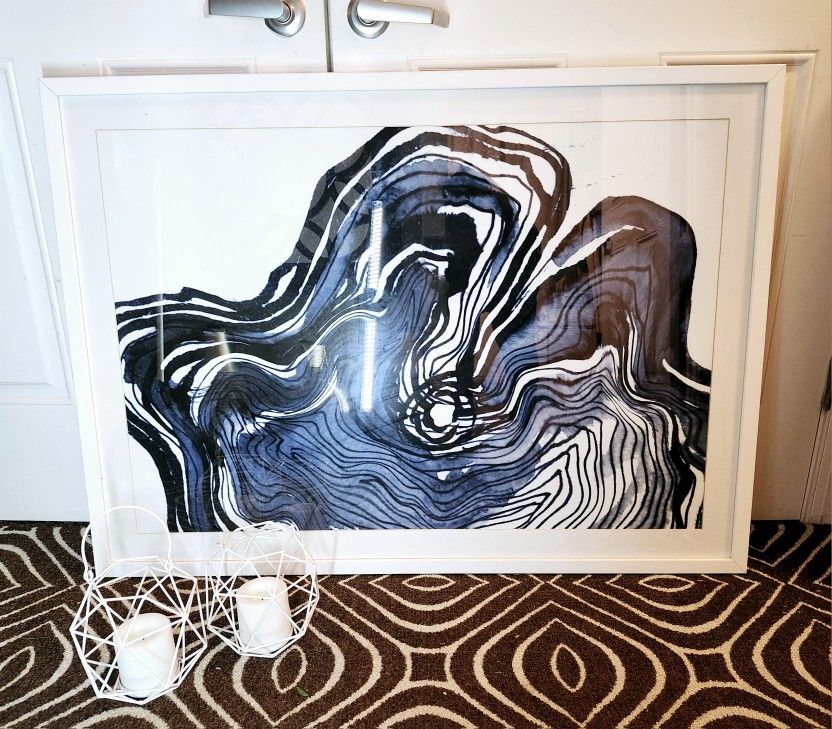 Large Wall Art With Matching Candel Holders