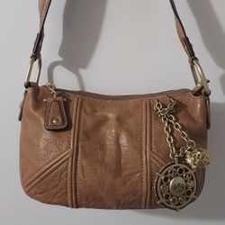 Juicy Couture .Vintage Tan Color, Satchel Handbag Genuine Leather 